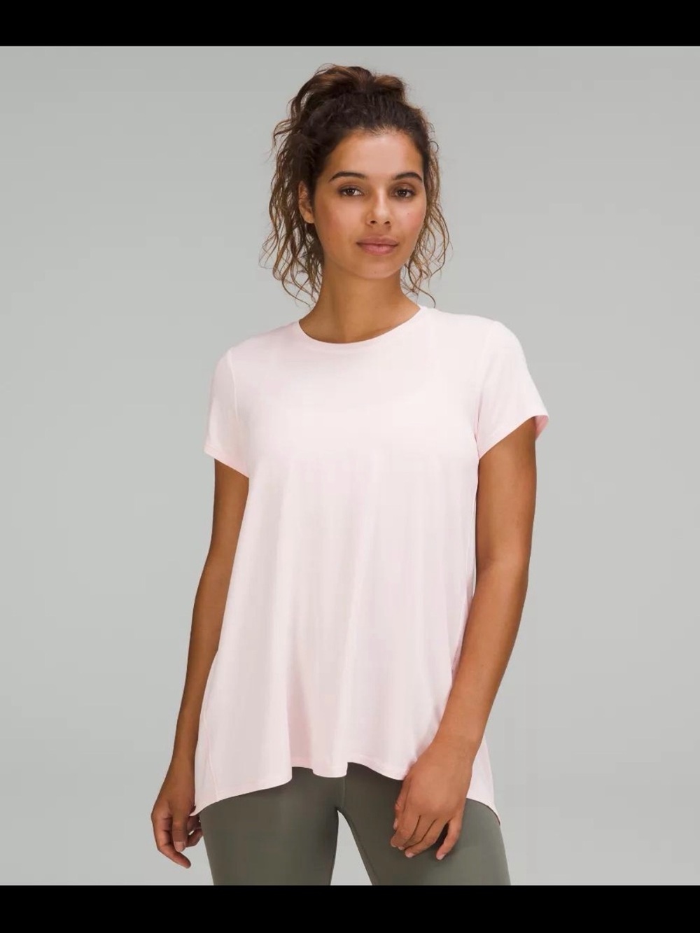 Lululemon Open Up Tie Back Tee Modal Jubilee Pink Size 6 NWT